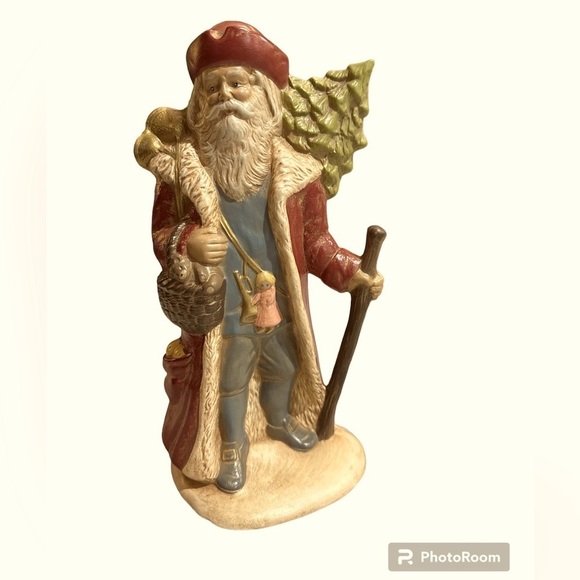 Vintage St Nick Santa Claus Figurine provincial mold 88’ Christmas - Picture 1 of 10